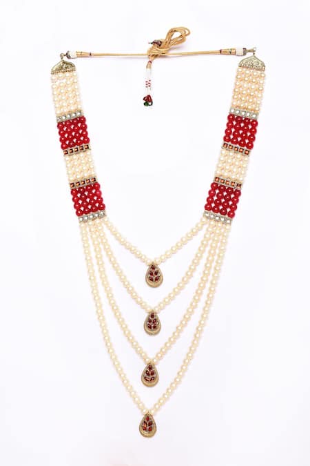 Aryavir Malhotra Crystal & Pearl Embellished Mala 