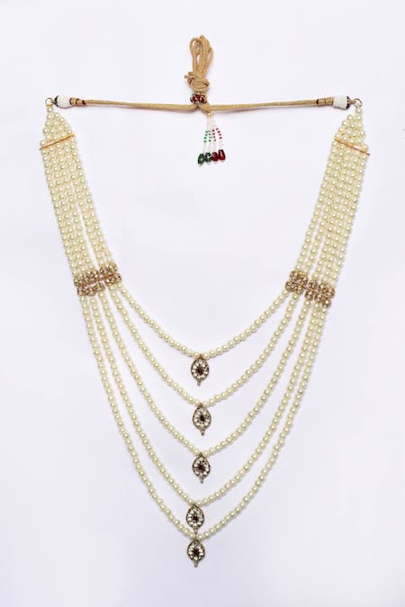 Aryavir Malhotra Crystals & Pearl Embellished Mala 