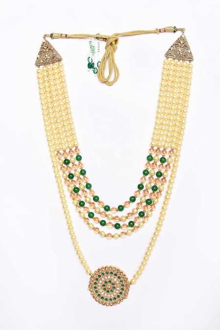 Aryavir Malhotra Crystals & Pearl Multi-Layered Mala 