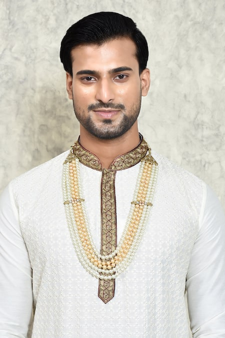 Arihant Rai Sinha Crystals & Pearls Multi-Layered Mala 