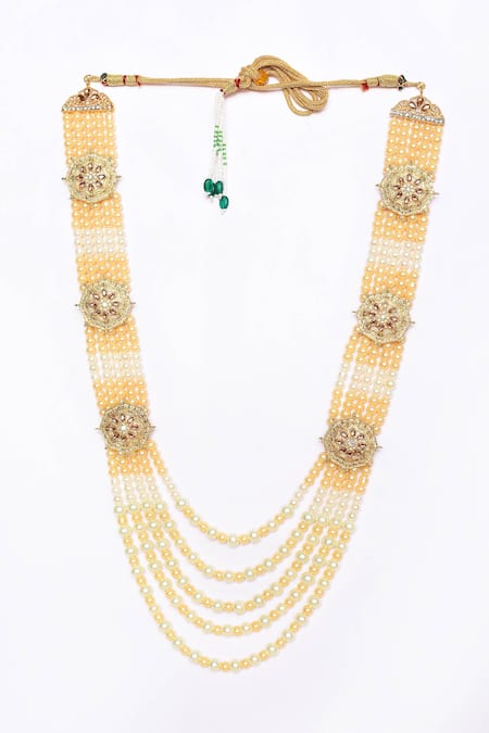 Aryavir Malhotra Crystal & Pearl Embellished Mala 