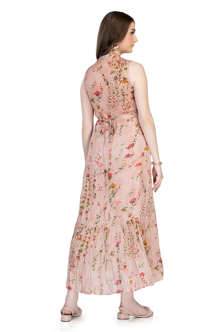 Whimsical By Shica Floral Print High Low Dress 