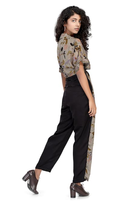 Whimsical By Shica Bird Life Print Jumpsuit 