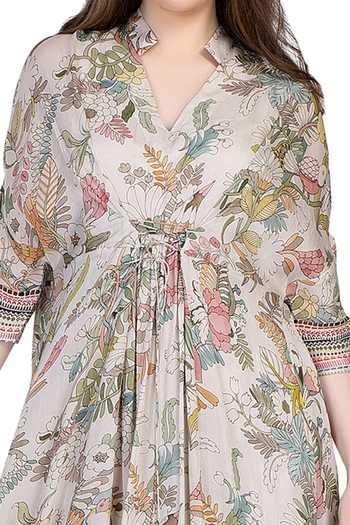 Buy Whimsical By Shica White Organza, Satin Collared Floral Bird Print Shirt Dress Online at Aza Fashions Buy_Whimsical By Shica_White Organza, Satin Collared Floral Bird Print Shirt Dress _Online_at_Aza_Fashions