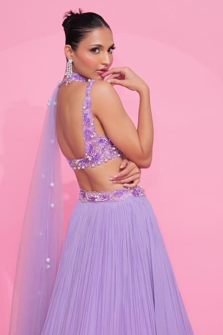 Anshika Tak Label Pearl Embellished Lehenga Set 