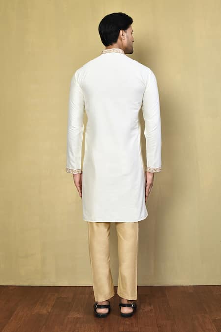 Arihant Rai Sinha Cotton Thread Placement Embroidered Kurta Set 