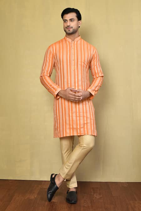 Arihant Rai Sinha Stripe Pattern Kurta With Pyjama 