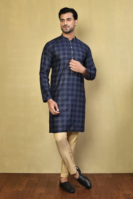 Checks kurta pajama hot sale