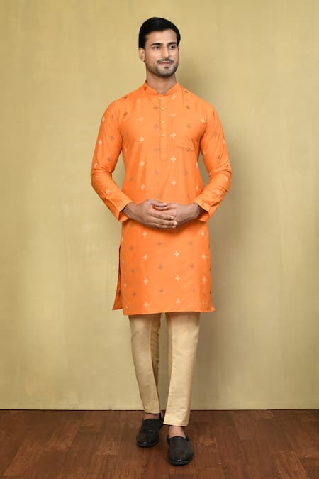 Arihant Rai Sinha Cutwork Embroidered Kurta & Pyjama Set 