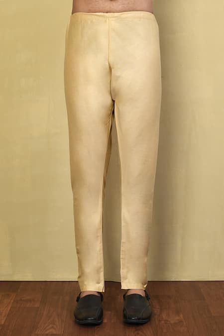 Buy_Arihant Rai Sinha_Green Cotton Plain Kurta With Pyjama _Online_at_Aza_Fashions