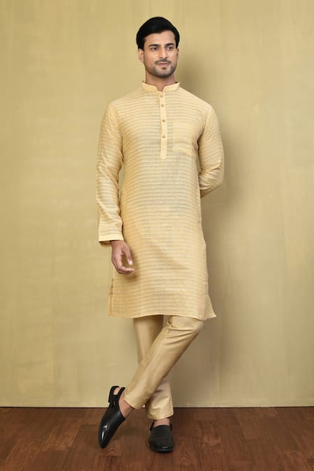 Arihant Rai Sinha Cotton Striped Pattern Kurta Set 