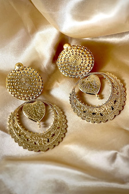 Raga Baubles Mughal Art Carved Earrings 