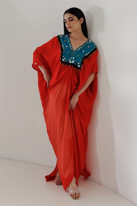 Kavya Singh Kundu Anka Handwoven Mulberry Silk Kaftan 