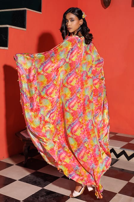 Elena Singh Meher Printed Slit Kaftan 