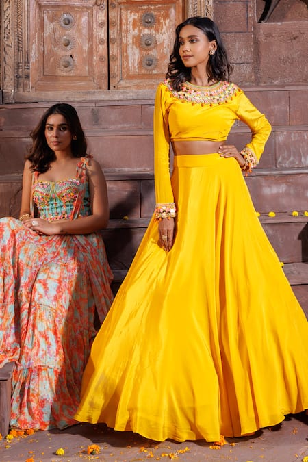 Elena Singh Rabia Embroidered Blouse & Lehenga Set 