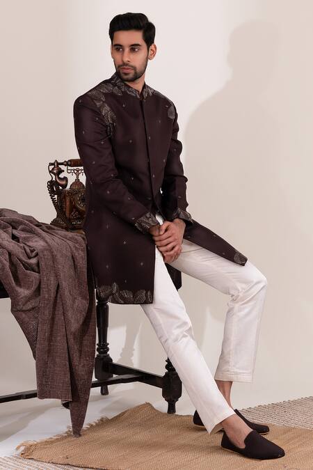 Tira By Naresh Raj Embroidered Sherwani & Pant Set 