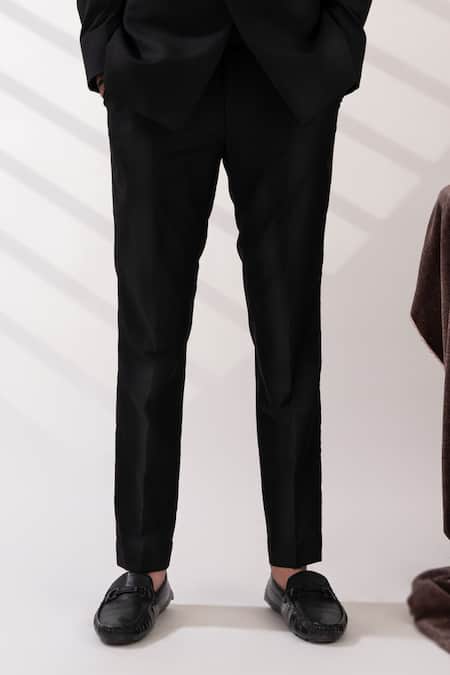 Buy Tira By Naresh Raj Black Terriwool Embroidered Cutdana Motif Bandhgala And Pant Set Online at Aza Fashions Buy_Tira By Naresh Raj_Black Terriwool Embroidered Cutdana Motif Bandhgala And Pant Set _Online_at_Aza_Fashions