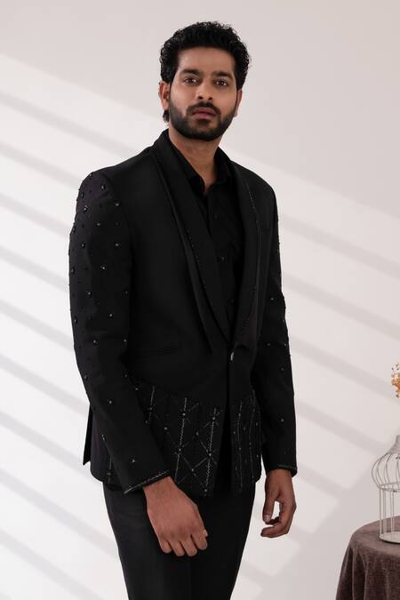 Tira By Naresh Raj Embroidered Tuxedo Pant Set 