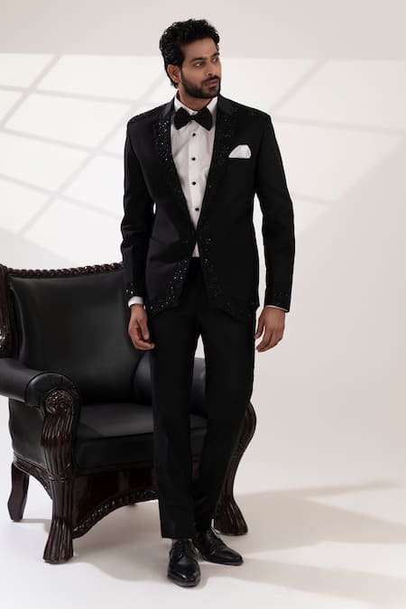 Tira By Naresh Raj Placement Embroidered Tuxedo Pant Set 