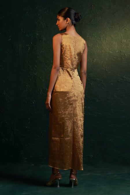 Charkhee Sleeveless Draped Dress 