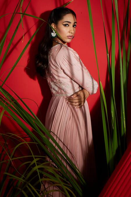 Shreeka Pink Net, Chanderi, Georgette, Lycra Pearls, Sequins, Anarkali Churidar Set at Aza Fashions Shreeka_Pink Net, Chanderi, Georgette, Lycra Pearls, Sequins, Anarkali Churidar Set _at_Aza_Fashions