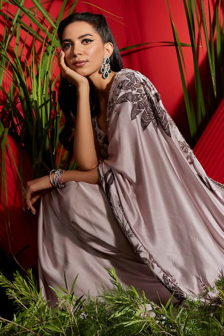 Buy Shreeka Purple Silk Satin, Bamboo, Viscose Cut Work, Placement Saree With Blouse Online at Aza Fashions Buy_Shreeka_Purple Silk Satin, Bamboo, Viscose Cut Work, Placement Saree With Blouse _Online_at_Aza_Fashions