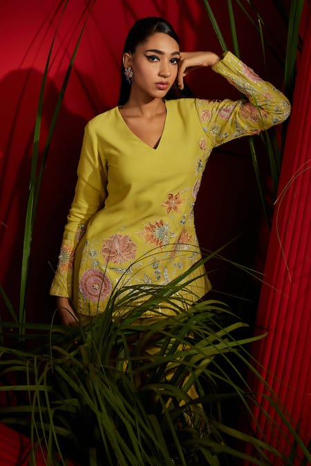 Shreeka Green Viscose, Georgette, Organza Sequins, Pearls, Embroidered Kurta Sharara Set at Aza Fashions Shreeka_Green Viscose, Georgette, Organza Sequins, Pearls, Embroidered Kurta Sharara Set _at_Aza_Fashions