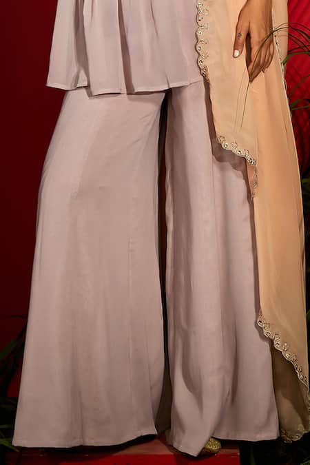 Buy Shreeka Purple Georgette, Viscose, Tissue Pearls, Sequins, Bloom Kurti Sharara Set Online at Aza Fashions Buy_Shreeka_Purple Georgette, Viscose, Tissue Pearls, Sequins, Bloom Kurti Sharara Set _Online_at_Aza_Fashions