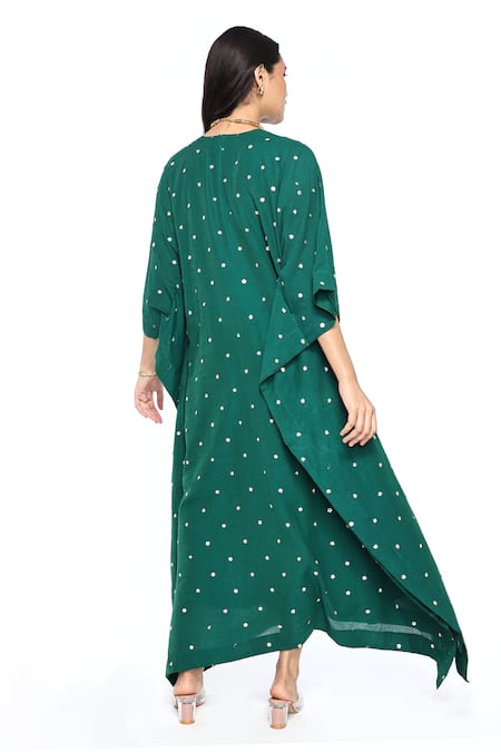 Komal Shah Chanderi Flower Hand Embroidered Kaftan 