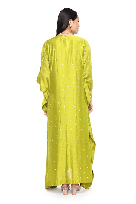 Komal Shah Chanderi Hand Embroidered Kaftan 