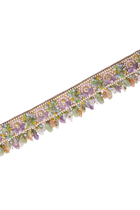 Buy_Lovetobag_Multi Color Embellished Amara Kundan And Stones Belt _Online_at_Aza_Fashions