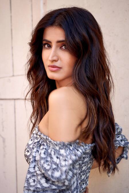 The Iaso_White Crepe Tree Motifs V Neck Toyo Crop Top And Skirt Set _at_Aza_Fashions