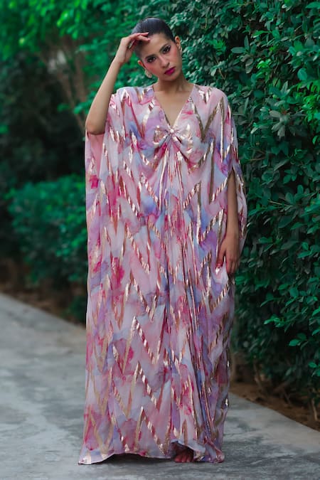 Akanksha Mago Abstract Print Kaftan 