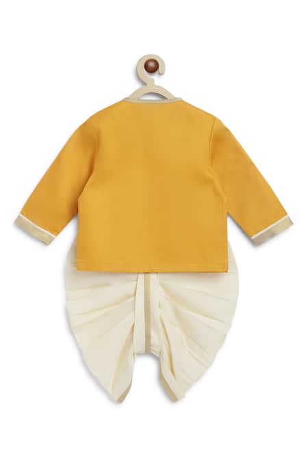 Tiber Taber Ganesha Embroidered Kurta & Dhoti Pant Set 