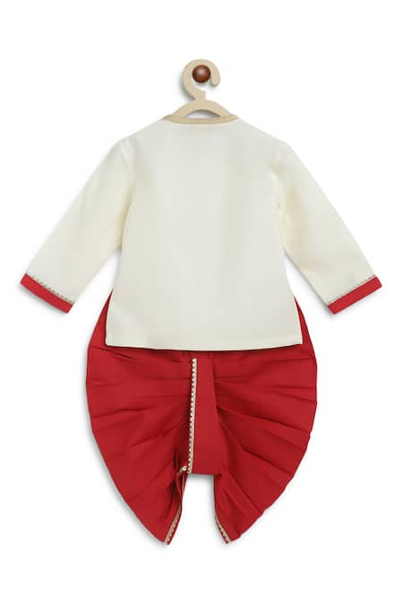 Tiber Taber Ganesha Thread Embroidered Kurta Set 