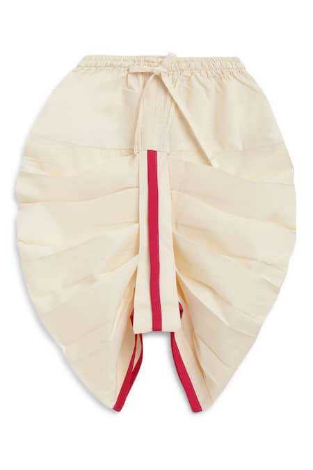 Shop_Tiber Taber_Green Cotton Lace Patola Print Kurta And Dhoti Pant Set 