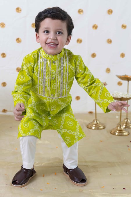 Tiber Taber Bandhani Print Kurta & Pant Set 