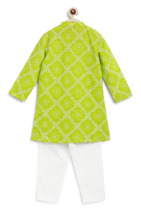 Tiber Taber Bandhani Print Kurta & Pant Set 