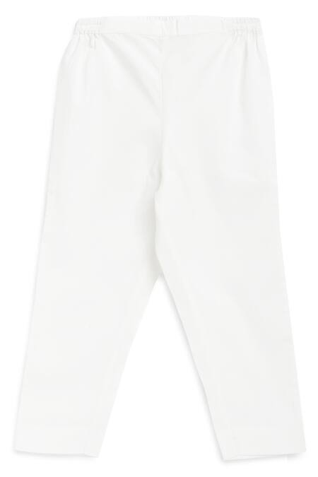 Shop_Tiber Taber_Green Cotton Gota Patti, Embroidery Bandhani Print Kurta And Pant Set 