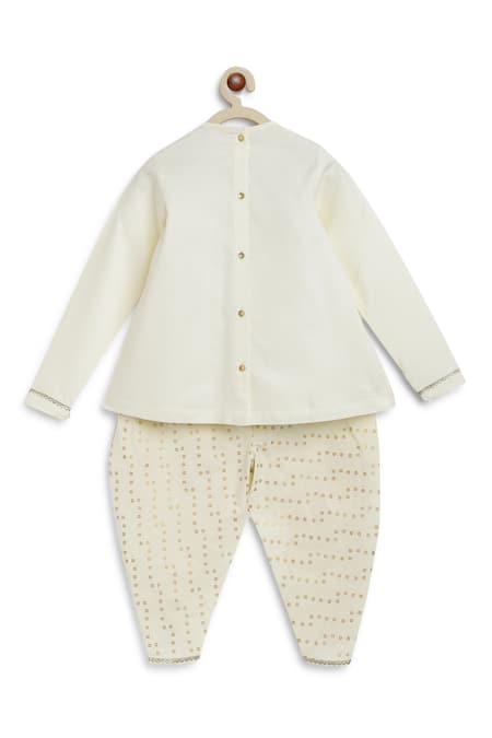 Tiber Taber Lakshmi Embroidered Kurta & Dhoti Pant Set 