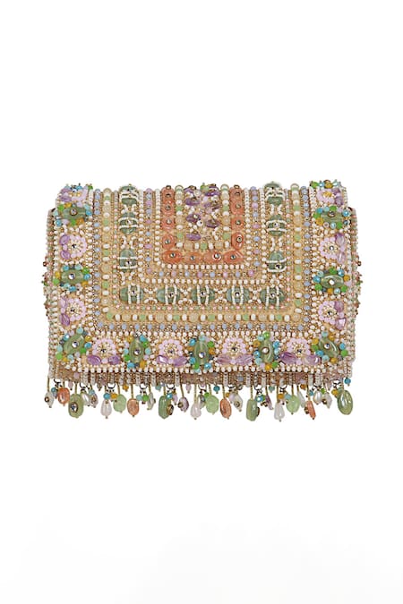 Lovetobag Purple Embellished Amara Flapover Clutch Online at Aza Fashions Lovetobag_Purple Embellished Amara Flapover Clutch _Online_at_Aza_Fashions