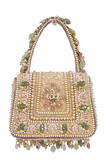 Lovetobag Multi Color Embellished Amara Mini Pastel Trapezium Clutch Online at Aza Fashions Lovetobag_Multi Color Embellished Amara Mini Pastel Trapezium Clutch _Online_at_Aza_Fashions