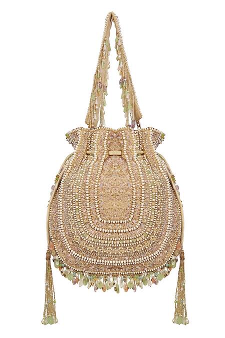Lovetobag Amara Embellished Potli With Handle 