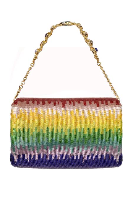 Lovetobag Dysis Flapover Clutch With Nina Gem Handle 