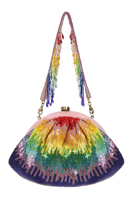 Lovetobag Dysis Tourmaline Rainbow Soft Pouch With Handle 