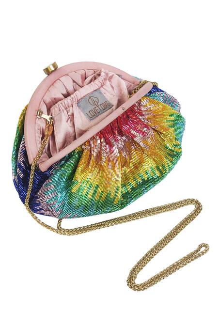Buy Lovetobag Multi Color Embellished Dysis Tourmaline Rainbow Pouch With Nina Handle Online at Aza Fashions Buy_Lovetobag_Multi Color Embellished Dysis Tourmaline Rainbow Pouch With Nina Handle _Online_at_Aza_Fashions
