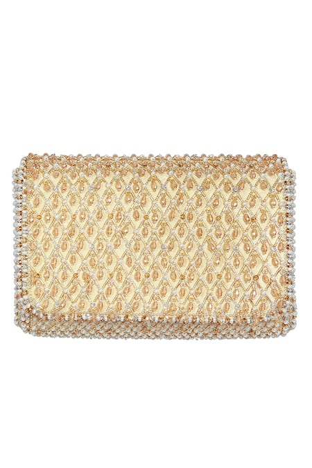 Lovetobag Gold Embellished Joel Flapover Clutch Online at Aza Fashions Lovetobag_Gold Embellished Joel Flapover Clutch _Online_at_Aza_Fashions