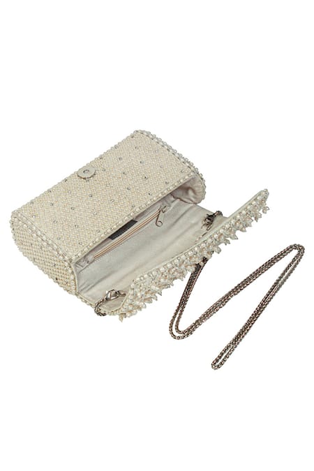 Buy Lovetobag Ivory Embellished Joel Crystal Flapover Clutch Online at Aza Fashions Buy_Lovetobag_Ivory Embellished Joel Crystal Flapover Clutch _Online_at_Aza_Fashions
