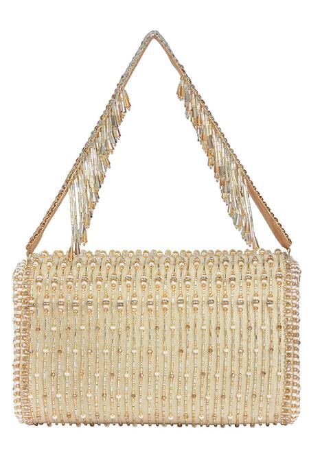 Lovetobag Zesha Embellished Flapover Clutch With Handle 