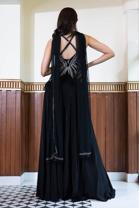 Mehak Sharma Pearls & Sequin Embroidered Tunic Sharara Set 